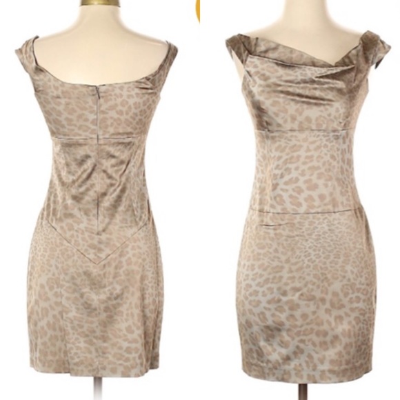 Black halo leopard party Dress - Picture 6 of 8